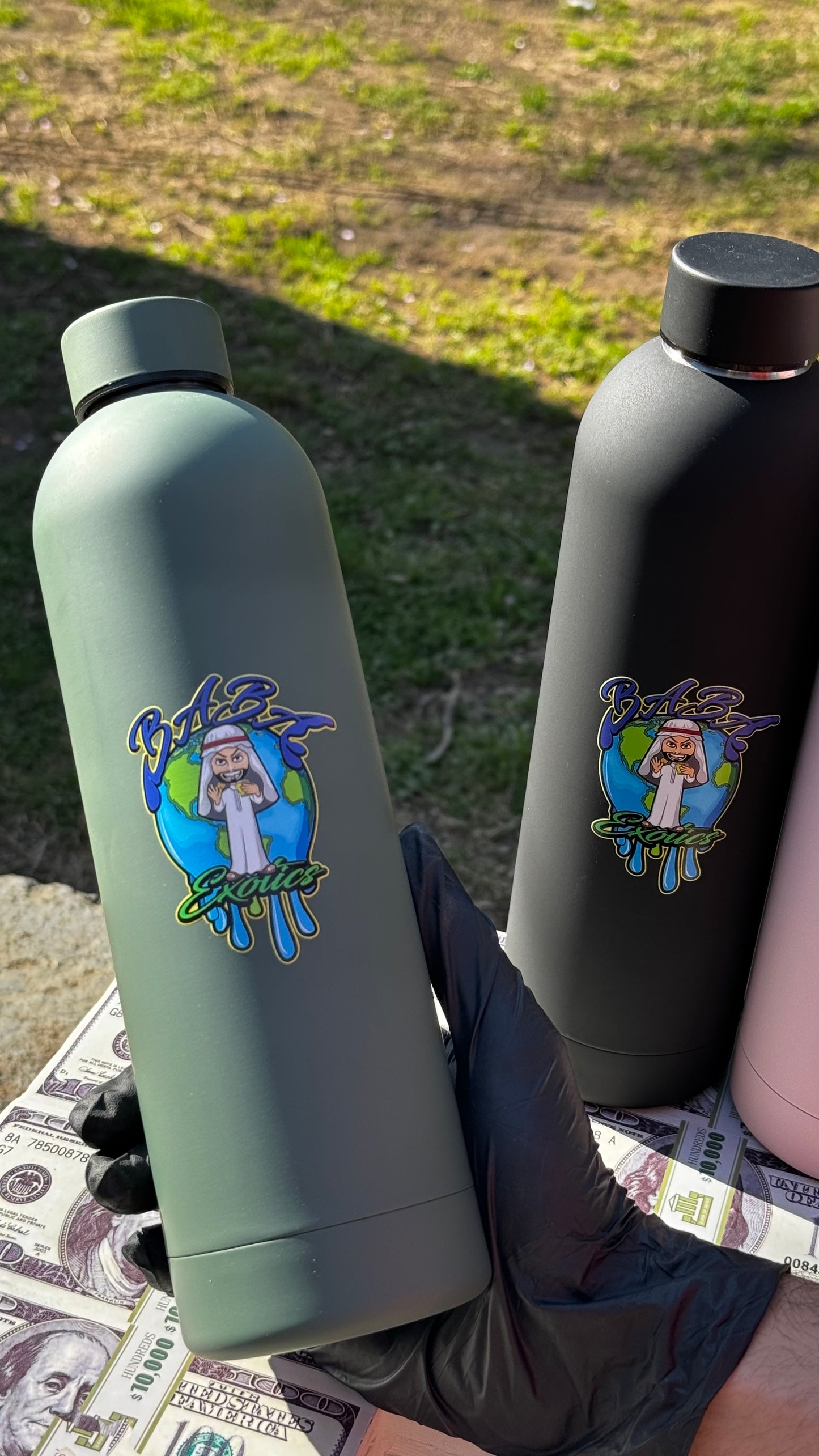 Babas custom stainless steel bottle
