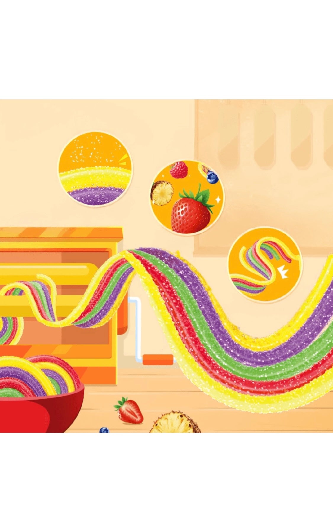 Skittles noodle fruit flavor