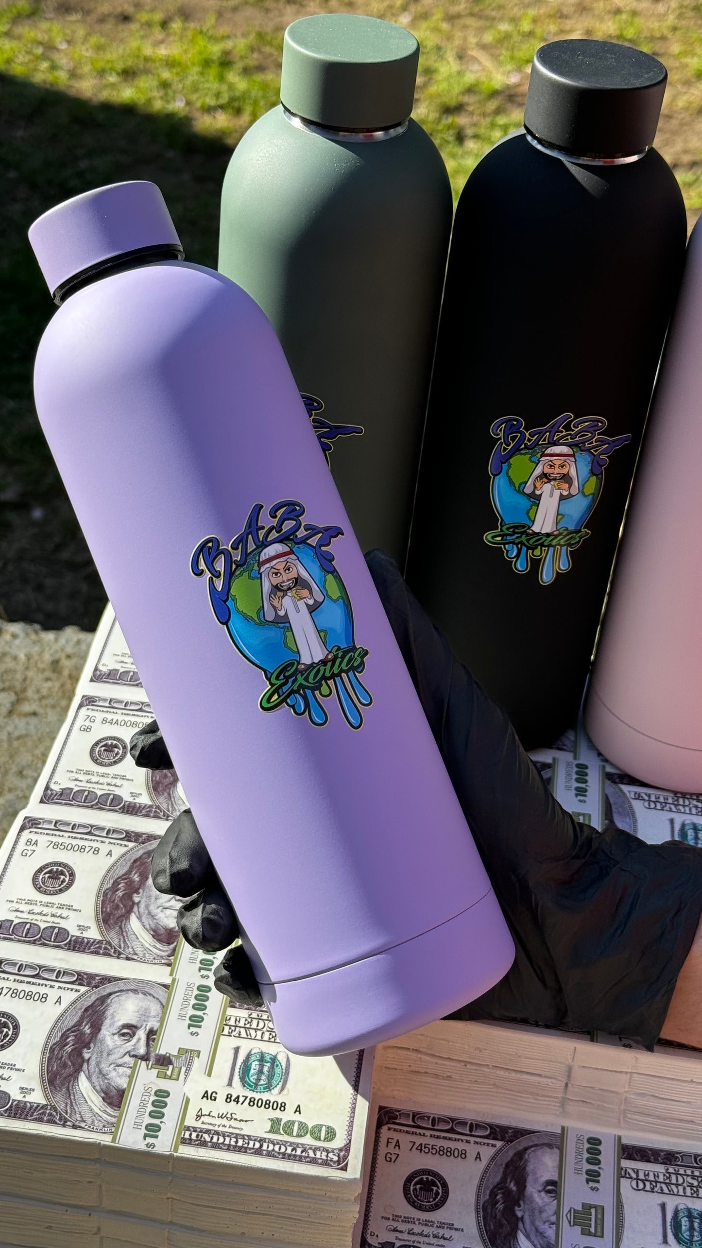 Babas custom stainless steel bottle