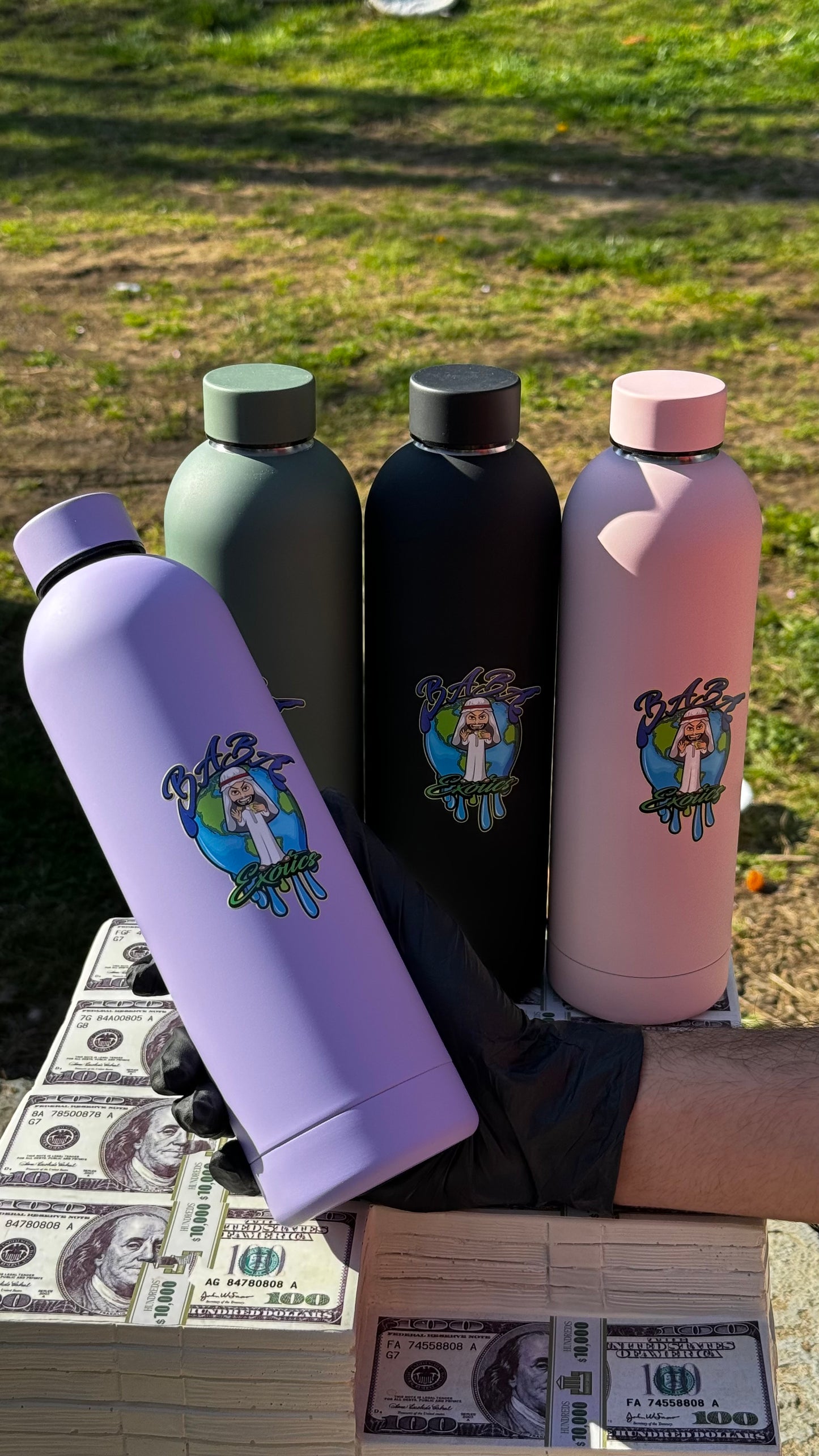 Babas custom stainless steel bottle