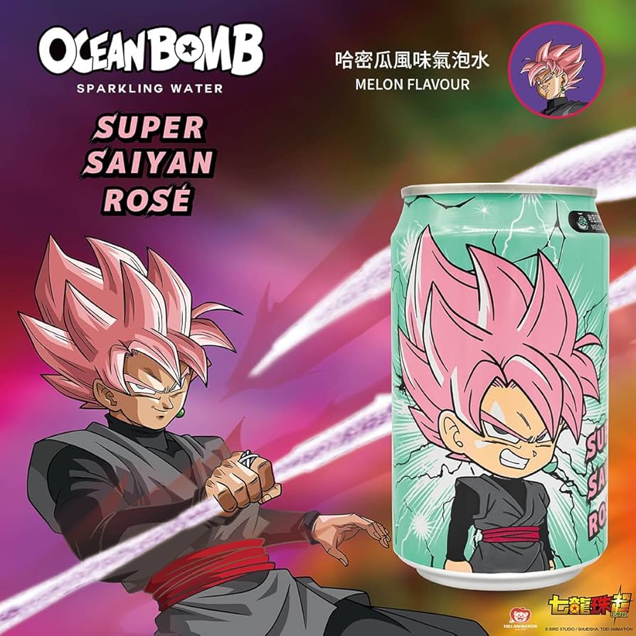 dragon Ball Z melon flavor sparkling water